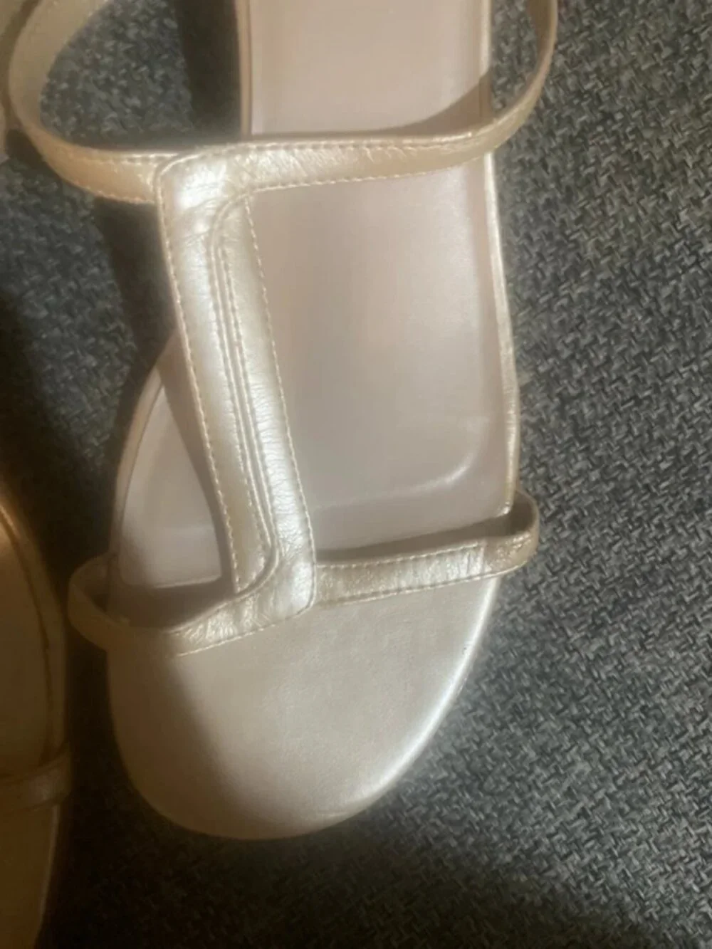 Size 10 light beige 1 inch heel sandal